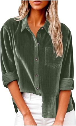 Generic Velvet Shirts for Women UK Elegant V Neck Blouse Smart Casual Tunic Tops Plain Loose Fit Velour Pullover Solid Long Sleeve Oversized Tees Shirt Office