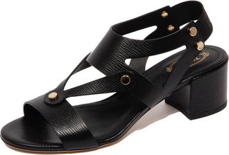 Tod's Korrel Effect Sandaal Knoop Model Schoen - Dames - Sandalen met hakken - Zwart - 36 EU - Schoenen