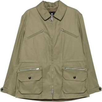 Grenfell Bomber con zip e tasca con patta - Verde