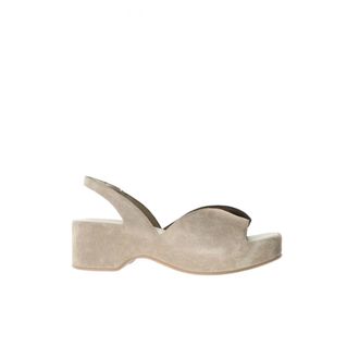Del Carlo Wedges, female, Beige, Size: 7 US Sandalo