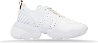 Hogan Leren Vetersneakers voor Dames - Dames - Sneakers - Wit - 34 1/2 EU - Su&egrave;de - Schoenen