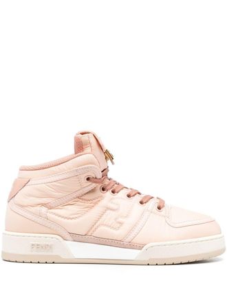 Fendi FF-embossed high-top sneakers - Pink
