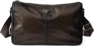 Prada Borsa messenger con zip - Verde