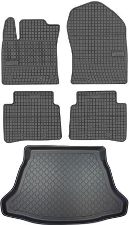 OEM Toyota Prius Iv Hatchback Desde Abril De 2016. Juego: Alfombrillas De Goma Para Coche + Alfombrilla Para Maletero