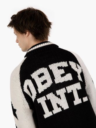 Obey Cardigan con zip Cowichan black