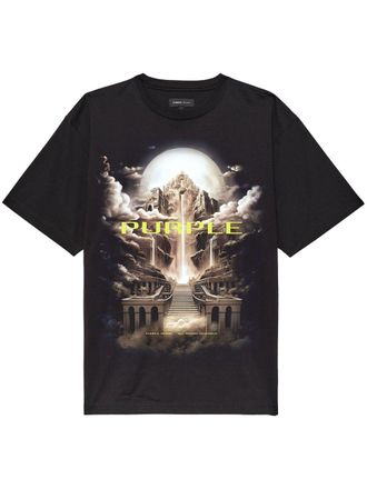 Purple Sky High T-shirt - Black
