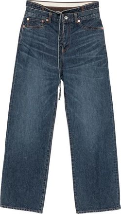 sacai Jeans, Dames, Blauw, M, Denim, Straight Jeans