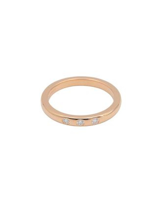 Tiffany & Co. Tiffany & Co 18K Rose Gold Tiffany & Co Elsa Peretti Stacking Band 3P Diamond Ring (Authentic Pre-Loved)
