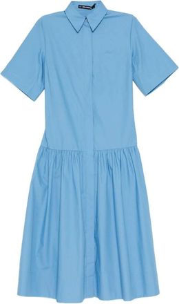 Karl Lagerfeld Shirt Dress - Dames - Shirt Kleedjes - Blauw - XL - Kleedjes