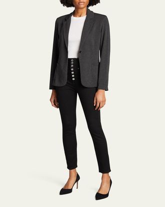 Majestic Filatures French Terry One-Button Blazer