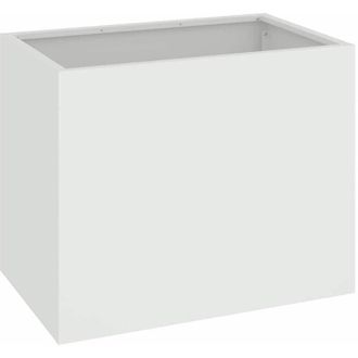 vidaXL Vidaxl - Garden Planter White 50 x 32 x 40 cm Cold-rolled steel