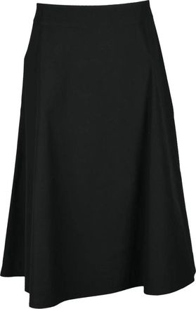 Bottega Veneta Katoenen Rok - Dames - Midirokken - Zwart - S - Katoen - Rokken