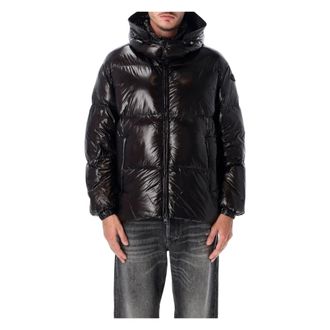 Diesel Rolfys Puffer Shiny - Heren - Winterjassen - Zwart - L - Leer - Jassen