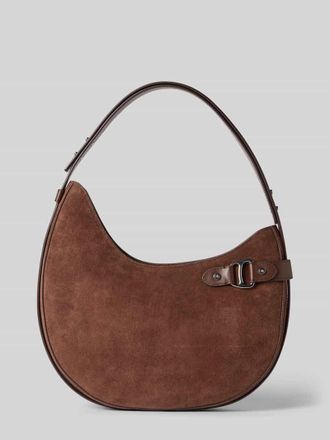 Lauren Ralph Lauren Handbag aus echtem Rindsleder mit Zier-Applikation in Dunkelbraun, Gr&ouml;&szlig;e 1