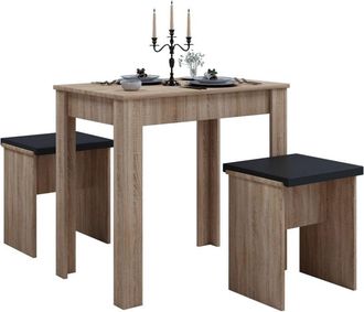 ebuy24 Vcm Grupo De Comedor De Madera Banco Mesa De Cocina Mesa De Comedor Conjunto De Mesa Banco De Mesa Esal L (sonoma Oak (s&auml;gerau))