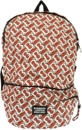 Burberry Pre-owned Backpacks, female, Orange, Size: ONE SIZE Pre-owned Nylon backpacks