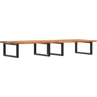 vidaXL Vidaxl - Estante De Lavabo De Pared Acero Y Madera Maciza De Acacia