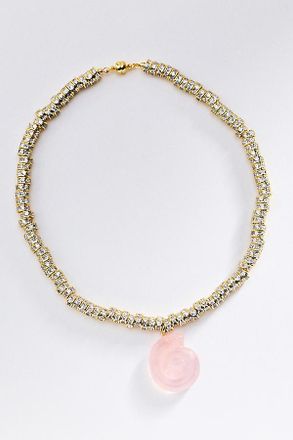 Luv AJ The Rose Quartz Rio Rhinestone Necklace