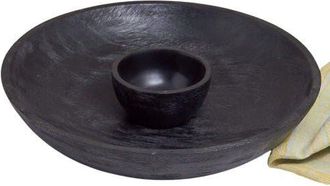 Be Home Arendal Chip & Dip Bowl Set in Black at Nordstrom