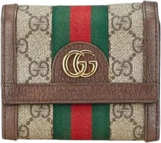 Gucci Pre-owned Wallets, female, Brown, Size: ONE SIZE Pre-owned Plastic Wallet