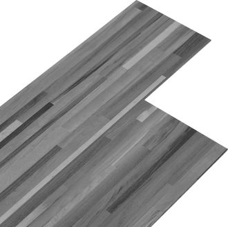 vidaXL Laminas De Suelo De Pvc Autoadhesivas Gris A Rayas 30,5 X 61 Cm Vidaxl