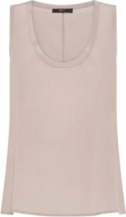 Seventy Top in misto seta - Dames - Tops zonder mouwen - Beige - S - Tops