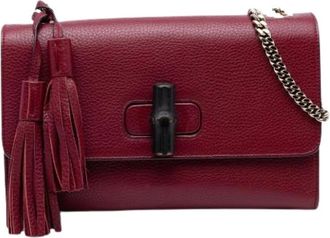 Gucci Pre-owned Cross Body Bags, female, Red, Size: ONE SIZE Pre-owned Vintage Leather Cross Body Bag