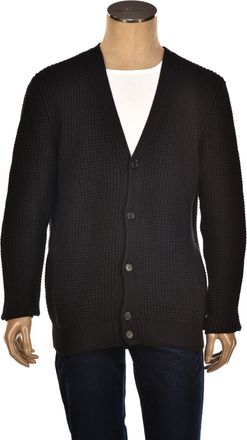 Manrico Cashmere Cashmere V-Neck Button Up Thick Knit Cardigan
