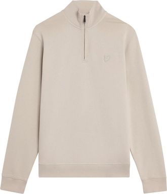 Lyle & Scott Superfine Quarter Zip Sweatshirt - Heren - Sweatshirts - Beige - XL - Katoen - Hoodies & sweatvesten
