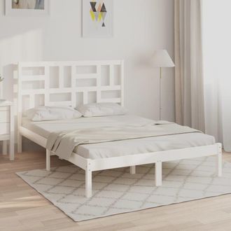 vidaXL Vidaxl Giroletto Bianco In Legno Massello 120x200 Cm