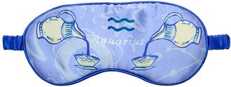 Jessica Russell Flint Aquarius Printed Silk-satin eye Mask - Blue - One Size