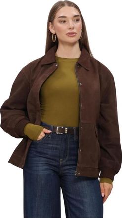 Modstr&ouml;m Jassen, Dames, Bruin, XS, Leer, Barkmd Jas