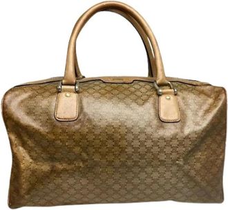 Celine Pre-owned Weekend Bags, female, Brown, Size: ONE SIZE Pre-owned Vintage Leather Weekend Bag