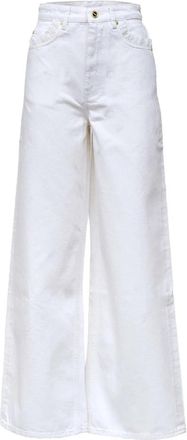Ganni Wide Jeans - Dames - Loose Fit Jeans - Wit - W28 L33 - Denim - Jeans