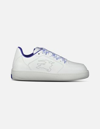 Burberry Mens Burberry Stock Leather Sneakers in White - Size: 8.5