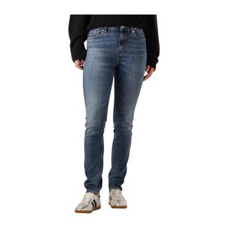 Tommy Hilfiger Jeans, Dames, Blauw, W27 L32, Denim, Slim Fit Blauwe Denim Jeans