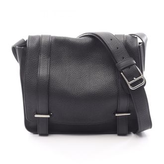 Herm&egrave;s Black Leather Shoulder Bag (Pre-Owned)