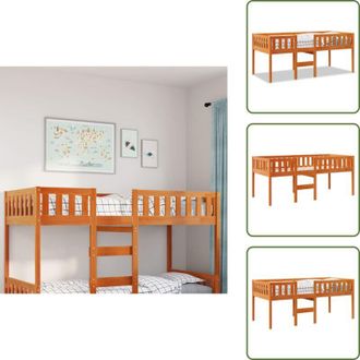 vidaXL The Living Store Letto Bambini senza Materasso Marrone Cera 90x190 cm Legno Pino - Letto bambino