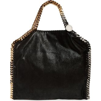 Stella McCartney Falabella Faux Leather Foldover Tote in Black at Nordstrom