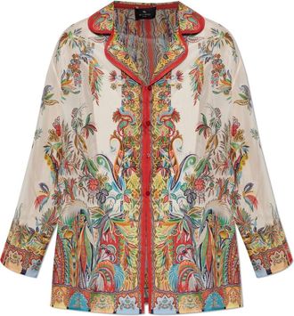 Etro Zijden Blouse - Dames - Overhemden - Veelkleurig - S - Leer - Overhemden