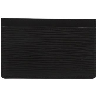 Louis Vuitton Pre-owned Card Case - Heren - Pre-owned - Zwart - Maat: ONE Size Leer
