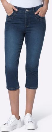 Heine Bequeme Jeans HEINE, Damen, Gr. 34, Normalgr&ouml;ssen, blau, stone, washed, 81% Baumwolle, 17% Polyester, 2% Elasthan, unifarben, kurz, Jeans Bequeme Jean