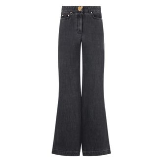 Moschino Flared Jeans - female - Moschino - Flare Jeans - Black - XS - Jeans