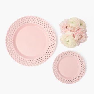 Mrs. Alice Pink Basketweave Starter Plate at Nordstrom