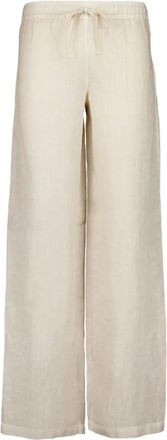 120% Lino Pantaloni in lino con coulisse - Toni neutri