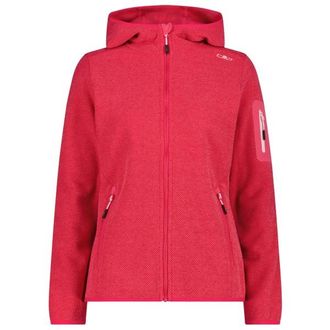 F.lli Campagnolo Jacket Fix Hood Jacquard Knitted 3H19826 Fleecejacke f&uuml;r Damen | rot