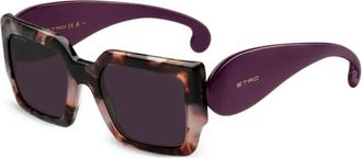 Etro 0056S 086Ur Zonnebrillen - Dames - Zonnebrillen - Bruin - 54 MM - Accessoires