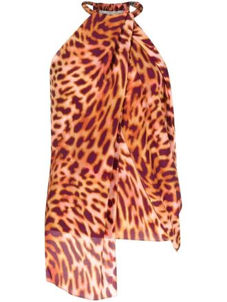 Stella McCartney Gedrapeerde blouse - Oranje