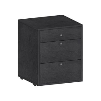 Dmora C&oacute;moda Yorgos, C&oacute;moda Para Dormitorio, C&oacute;moda Con 3 Cajones, 47x45h61 Cm, Pizarra - Dmora