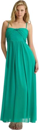 Liu Jo Lange jurk met sleep - Dames - Maxi kleedjes - Groen - M - Kleedjes